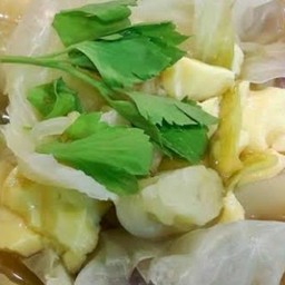 แกงจืดกะหล่ำปลีหมูสับเต้าหู้ไข่