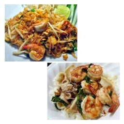 วันพีช กะเพรา&ผัดไทย มื้อดึก