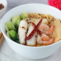 บะหมี่น้ำทะเลซุปหม่าล่า