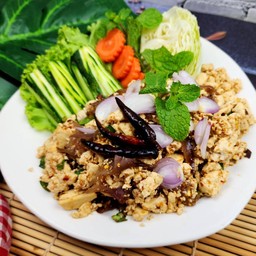 ลาบเต้าหู้ ซีอิ๊วขาวสูตรลดโซเดียม