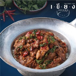 ข้าวกะเพราเป็ดย่าง