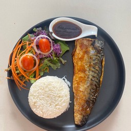 ข้าวปลาซาบะย่างซอสเทอริยากิ