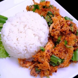 [อร่อยซ่ากับโค้ก] ข้าวยำไก่แซ่บ +  โค้ก ออริจินัล (ขวด)