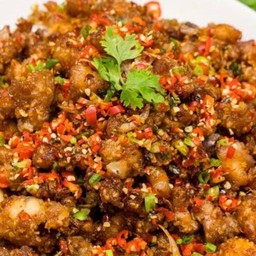 เอ็นไก่ทอดคั่วพริกเกลือ