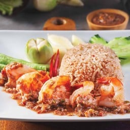 ข้าวผัดน้ำพริกกุ้งสด