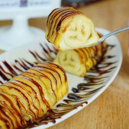 โรตีกล้วยโรล+ชีส+ช็อก