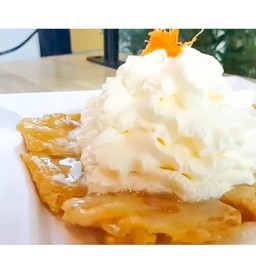 โรตีตูมตามแห้ง+วิปครีม