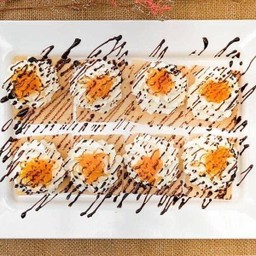 โรตีทิชชู่+วิปครีม+ฝอยทอง+ช็อค