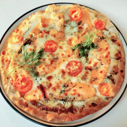 Salmon Msla Spicy Pizza แชลม่อนหมาล่าเผ็ดแซป