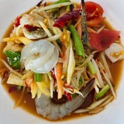 ตำกุ้งสดสุก