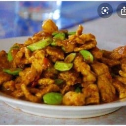 สะตอพริกแกงหมูราดข้าว