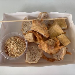 เผือกทอดผสมเต้าหู้ทอด