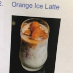 Orange ice latte