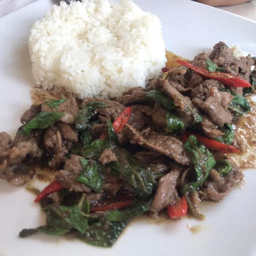 ข้าวผัดกะเพราเนื้อวากิว