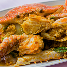 ปูม้าผัดผงกะหรี่