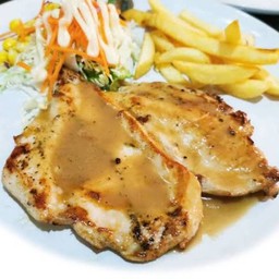 สเต็กไก่พริกไทยดำ