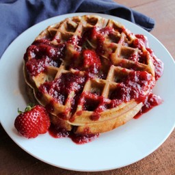วาฟเฟิลเกาหลี ลูกเกด ซอสสเตรอว์เบอร์รี่ Waffle Topping Raisin Strawberry Sauce2023