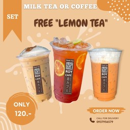 กาแฟ 2 แก้ว แถมฟรีชามะนาว 1 แก้ว