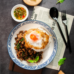 กะเพราเนื้อโคขุน