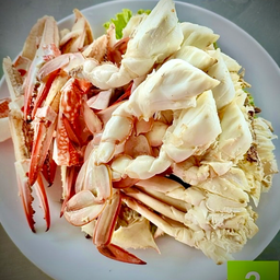 ปูม้าเนื้อนึ่งแกะเป็นจานน้ำหนัก5-7ขีด