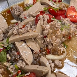 ยำวุ้นเส้นหมูสับหมูยอ