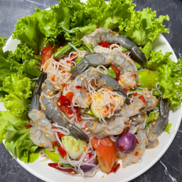 ตำขนมจีนกุ้งสด