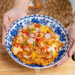 ผัดปลากระป๋องไข่ขยี้