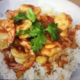 ข้าวกุ้งกระเทียม