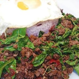 ร้านเดอะบังกะเพราแซ่บ حلال‎ (เน้นเนื้อ) & ไก่ทอดหาดใหญ่ ฮาล้าล สาขา9  ตึก สามัคคีชุมนุม