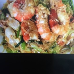 สุกี้แห้งกุ้ง