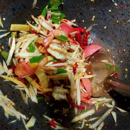 ตำกุ้งสุก