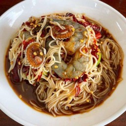 ตำขนมจีนกุ้งสด/สุก