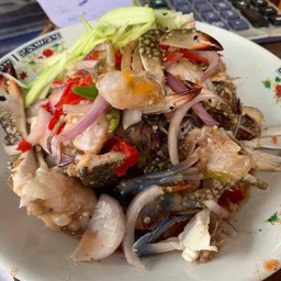 ยำปูม้า+กุ้งสด