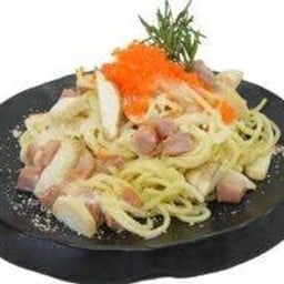 15 สปาเกตตีแฮมเห็ดไข่กุ้ง