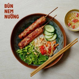 Bun Nem Nuong ขนมจีนหน้าแนมเนื้อง