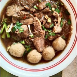 เกาเหลาลูกชิ้น+เนื้อเปื่อย