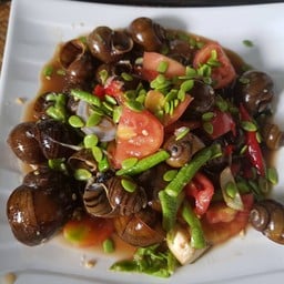 ยำปลาร้าหอยโข่ง