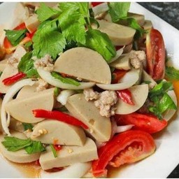 ยำหมูยอ หมูสับ