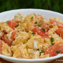 西红柿炒鸡蛋 มะเขือเทศผัดไข่