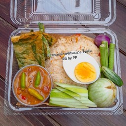 ข้าวคลุกน้ำพริกมะม่วง ไข่ชะอม มินิ