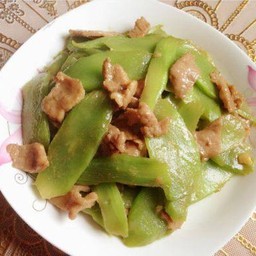 (เดิม)  莴笋炒肉片/ผักวอสุ่นผัดหมู