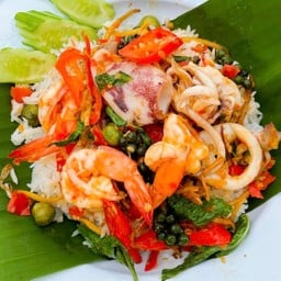 เมนูผัดฉ่า (ข้าวราด)