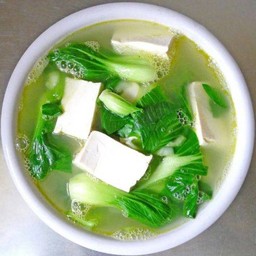 079  青菜豆腐汤 ซุปฮ่องเต้น้อยเต้าหู้ขาว
