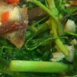 กระเฉดหมูกรอบ