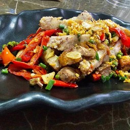 คั่วเกลือบหมูกรอบพริกหม่าล่า