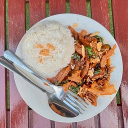 กะเพราหมูเจียงฮาย ราดข้าว