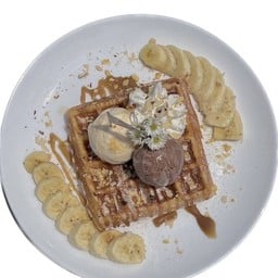 วาฟเฟิลคาราเมลบานาน่า