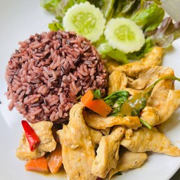 ข้าวสเต็กไก่เขียวหวาน
