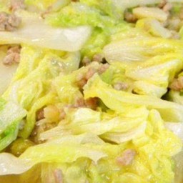 ผัดผักกาดขาวหมูสับ