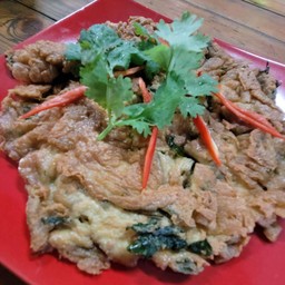 ไข่เจียว 3 ฟอง ใส่ใบตำลึง ช่วยในการขับถ่าย